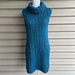 •Mine• Cowl Neck Cable Knit Sweater Dress - Size Medium